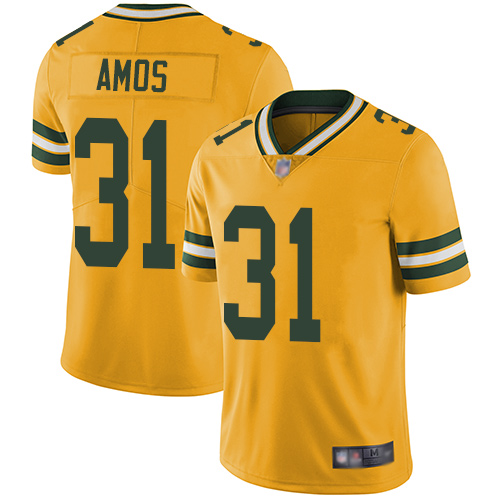 Green Bay Packers Limited Gold Men #31 Amos Adrian Jersey Nike NFL Rush Vapor Untouchable->women nfl jersey->Women Jersey